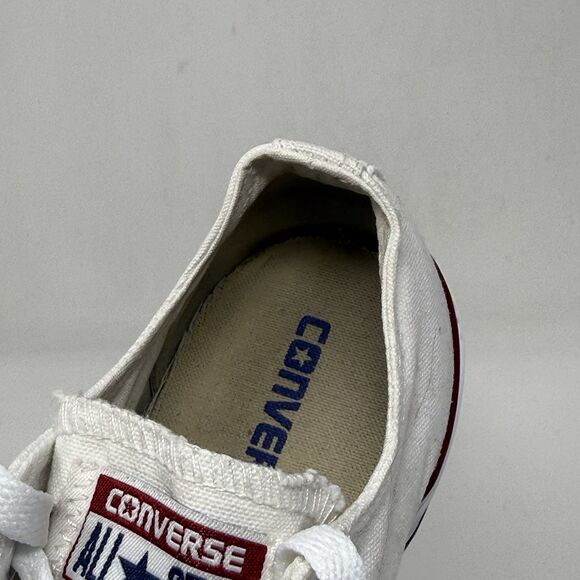 Converse All Star Sneakers Mens 9 White Canvas Low Top Chuck Unisex Shoes - Picture 13 of 16